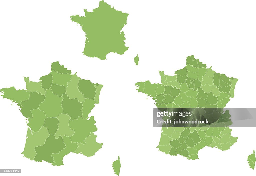 Karte mit Regionen.