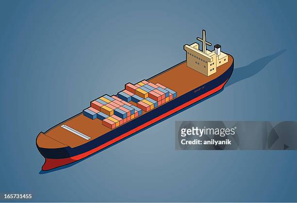 illustrations, cliparts, dessins animés et icônes de navire cargo - cargo