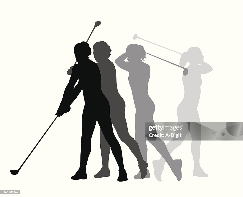 Her Swing Vector Silhouette