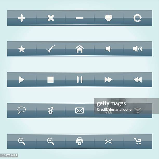 web interface bars - fast forward symbol stock illustrations