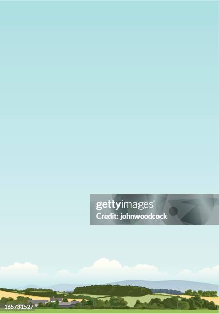 vertical landscape - england countryside stock illustrations
