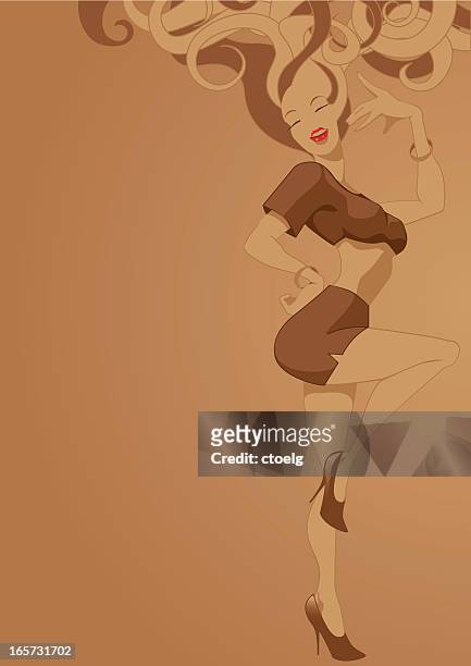 ilustraciones, imágenes clip art, dibujos animados e iconos de stock de bailarín de salsa - salsa music