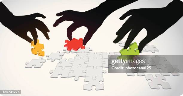 completing the puzzle - comprehensive plan stock illustrations