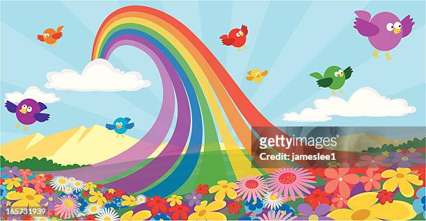 nature's pot of gold - pot of gold stock illustrations
