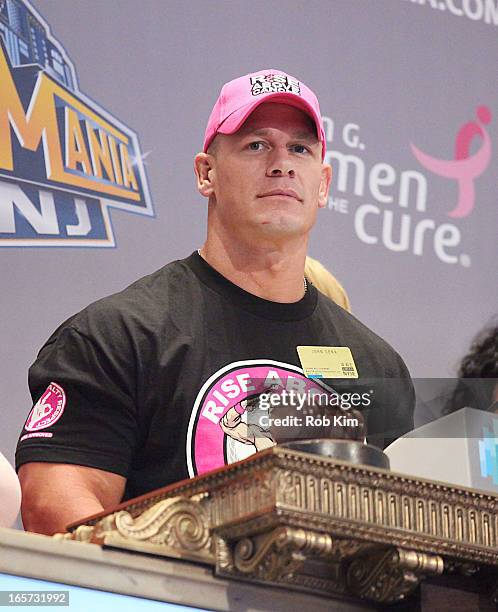 John Cena visits at New York Stock Exchange on April 5, 2013 in New York City.