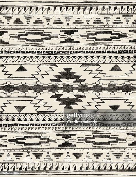 illustrations, cliparts, dessins animés et icônes de dessinés à la main motif aztèque - aztec pattern