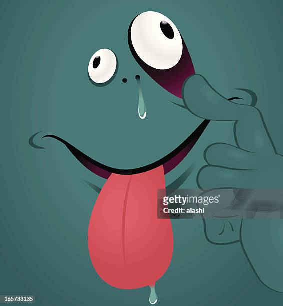 monster emotion: make a face - mucus stock illustrations