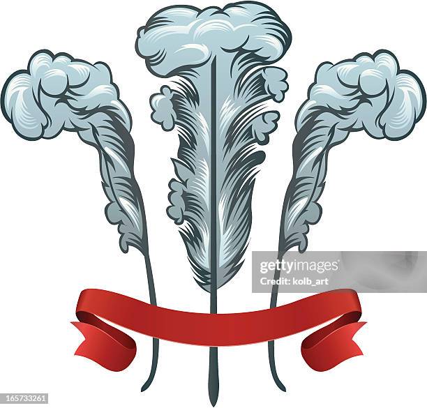 feathered fleur de lis insignia - rivet stock illustrations