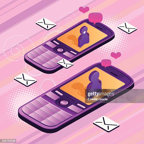 gossip on the phone - lesbian couple talking stock illustrations
