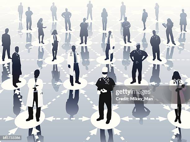 stockillustraties, clipart, cartoons en iconen met healthcare network - medische artikelen