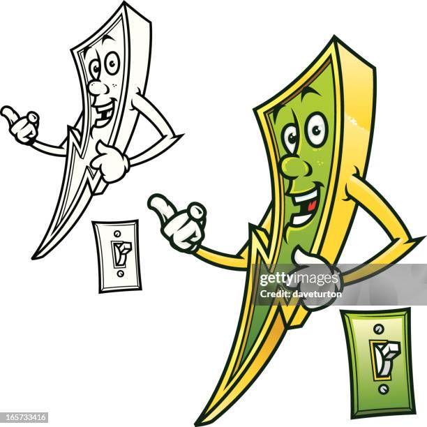 energy bolt - light switch stock illustrations