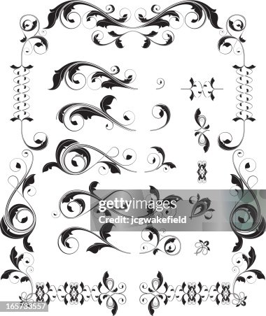 Interchangable Floral Scroll Set Interchangable Floral Scroll Set