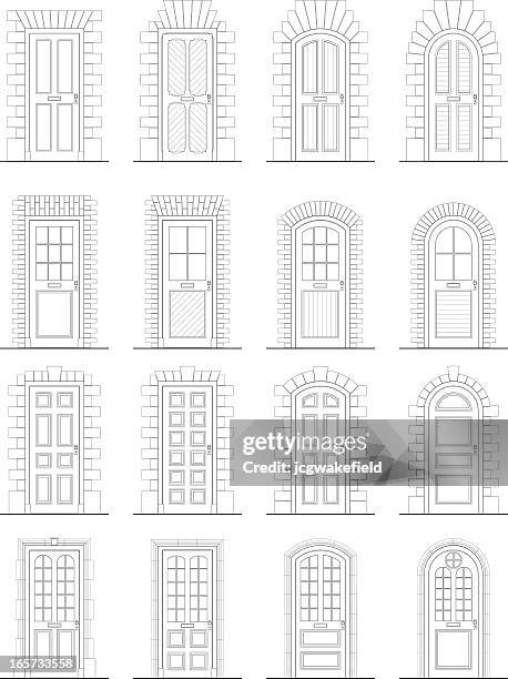 various doors & surrounds - arch 幅插畫檔、美工圖案、卡通及圖標