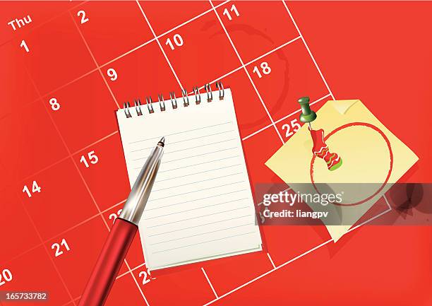 stockillustraties, clipart, cartoons en iconen met christmas calendar - boodschappenlijst