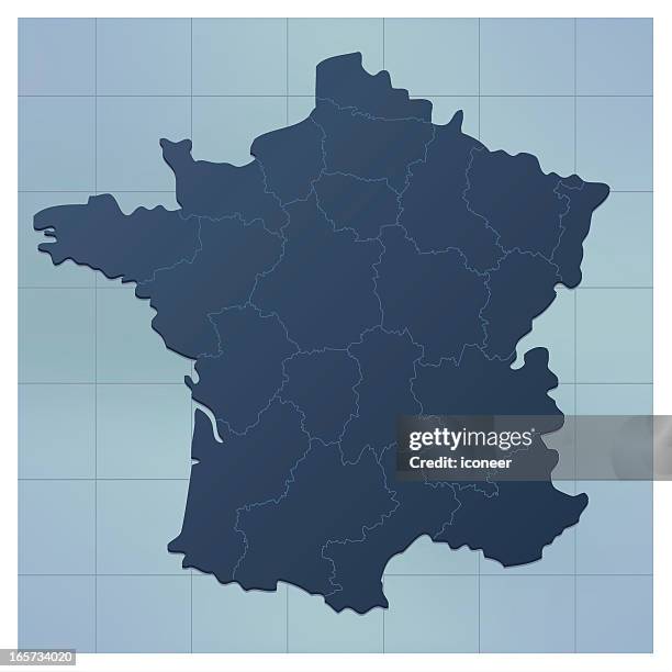 ilustraciones, imágenes clip art, dibujos animados e iconos de stock de mapa de francia azul oscuro - champagne region