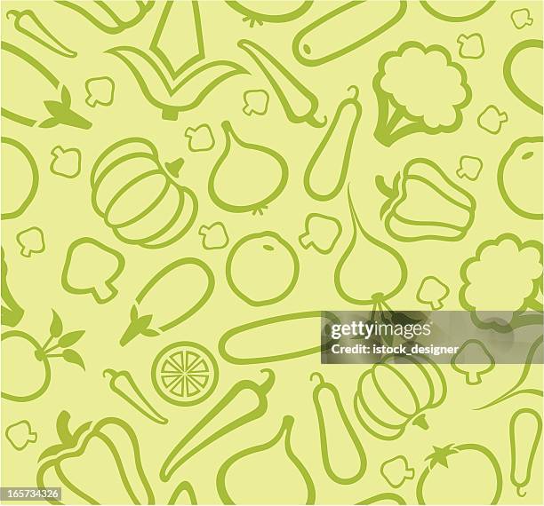 vegetable pattern - okra stock illustrations
