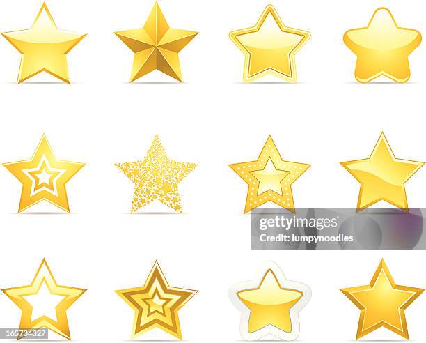 star icons - gold star stock illustrations