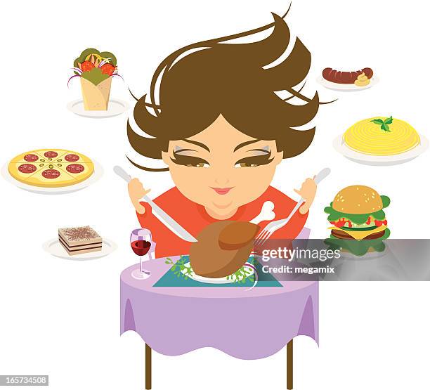 overeating. - tiramisu stock illustrations