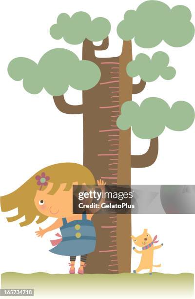 growth chart - kids growth chart stock illustrations