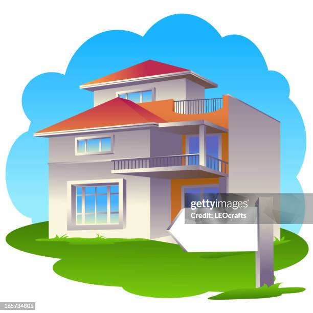 stockillustraties, clipart, cartoons en iconen met beautiful house - bungalow