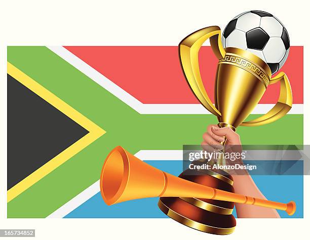 soccer world cup south africa - vuvuzela stock illustrations