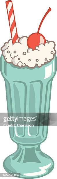 retro malt - milkshakes stock illustrations