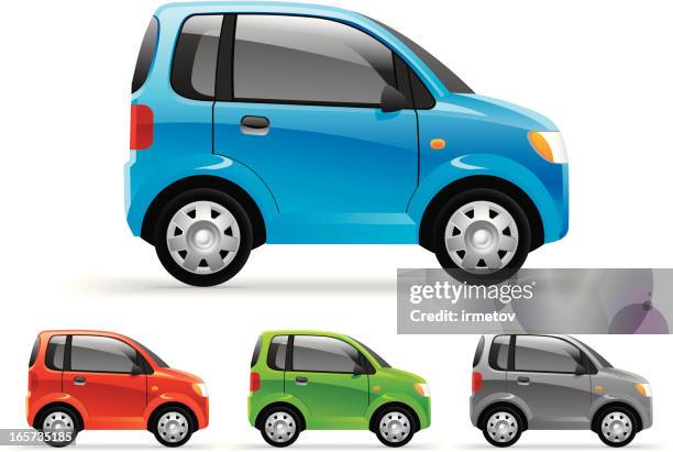 ilustraciones, imágenes clip art, dibujos animados e iconos de stock de little de coche - coche del futuro