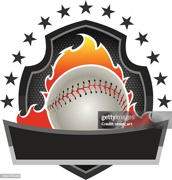 baseball emblem - baseball field stock illustrations