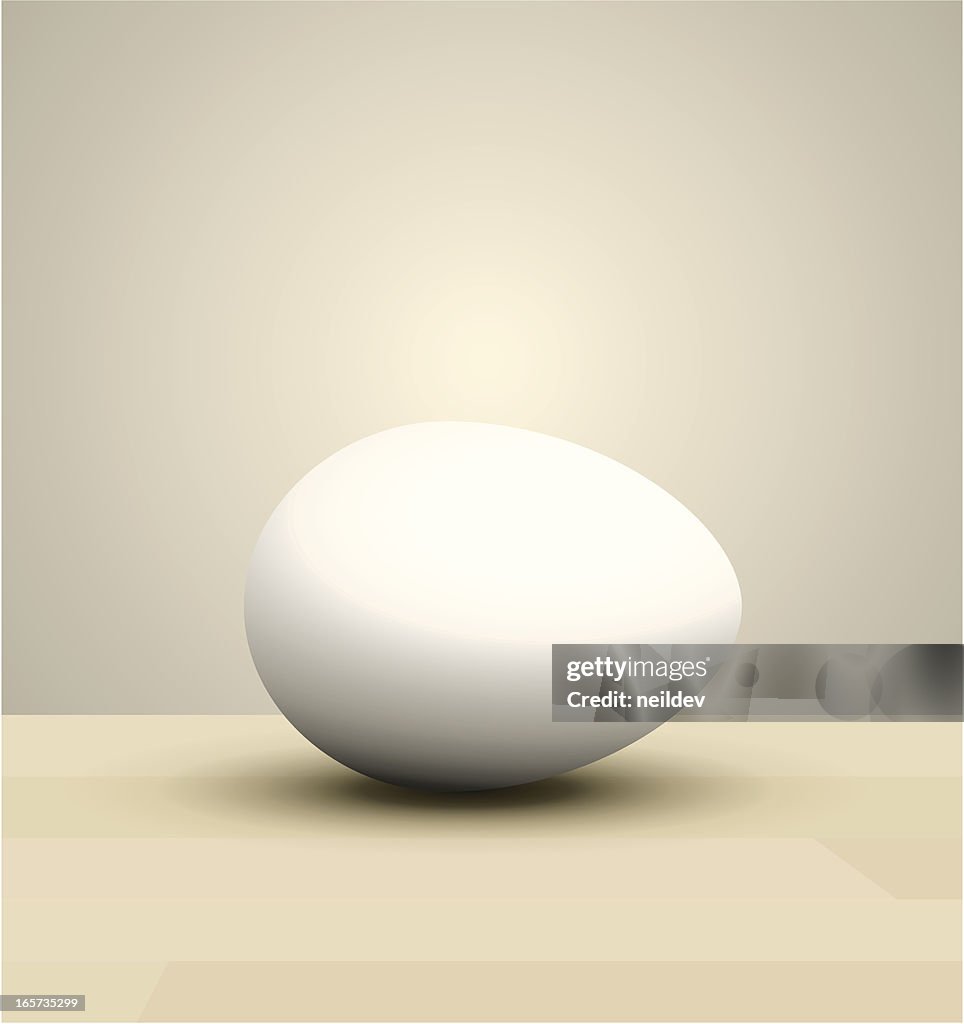 Egg on counter