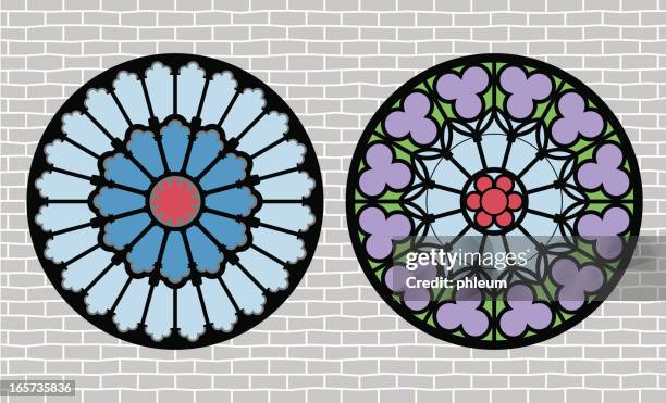 rose window - kirche stock-grafiken, -clipart, -cartoons und -symbole