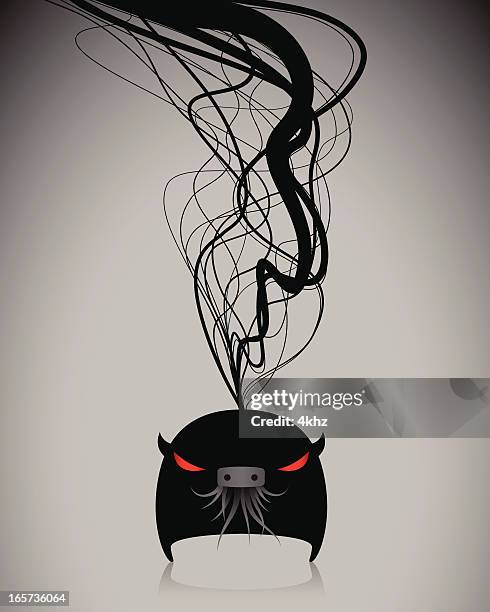 dark evil pig creature - low emission stock illustrations
