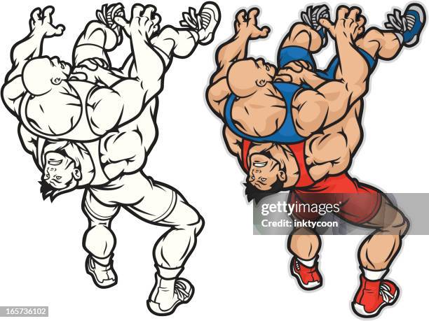 wrestler mayhem - wrestling vector stock illustrations