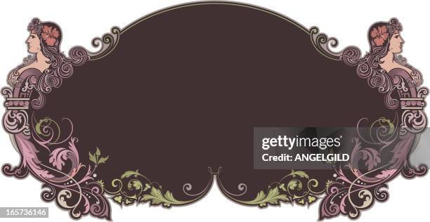 art nouveau - jugendstil stock-grafiken, -clipart, -cartoons und -symbole
