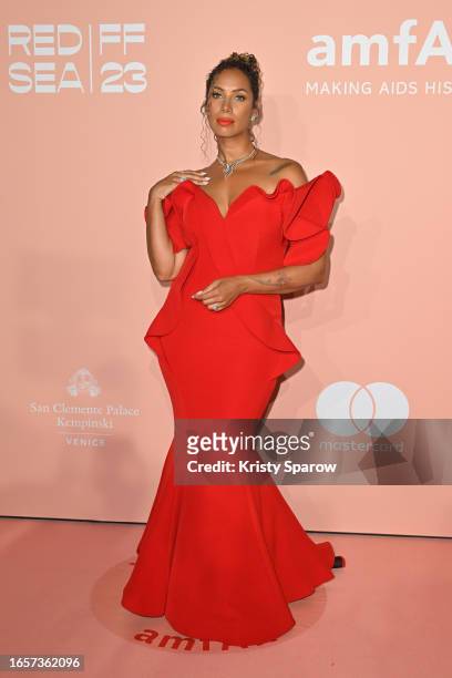 Leona Lewis attends the amfAR Gala Venezia 2023 presented by Mastercard and Red Sea International Film Festival on September 03, 2023 in Venice,...