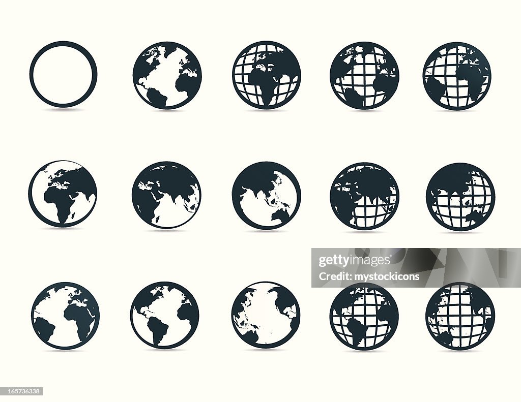 World Map Symbols and Icons