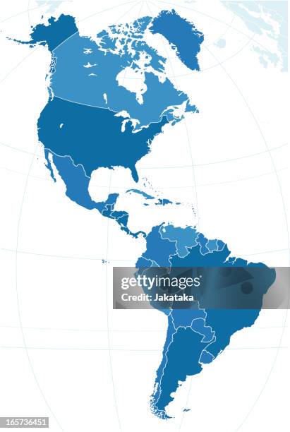 bildbanksillustrationer, clip art samt tecknat material och ikoner med the map of americas. - sydamerika