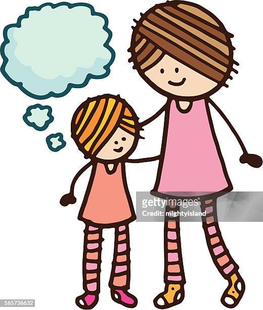 58 Mother Daughter Talking Cartoon High Res Illustrations - Getty Images