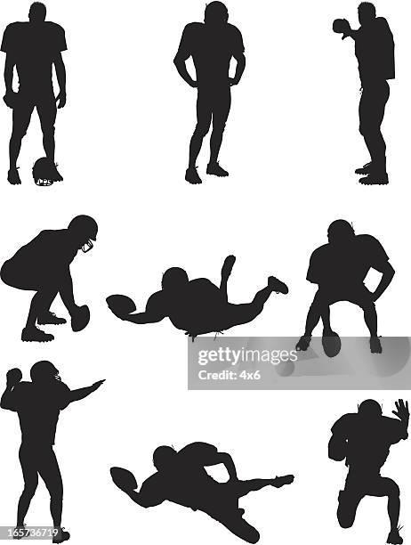 american football player - football spieler stock-grafiken, -clipart, -cartoons und -symbole