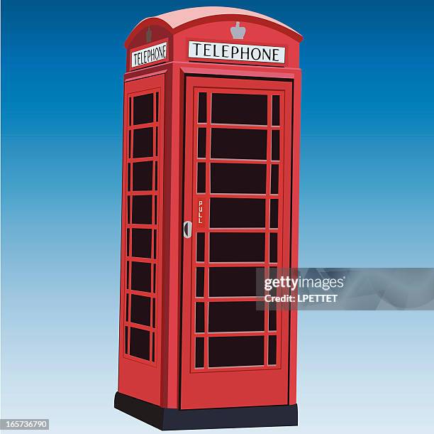 telephone box - telephone booth stock illustrations