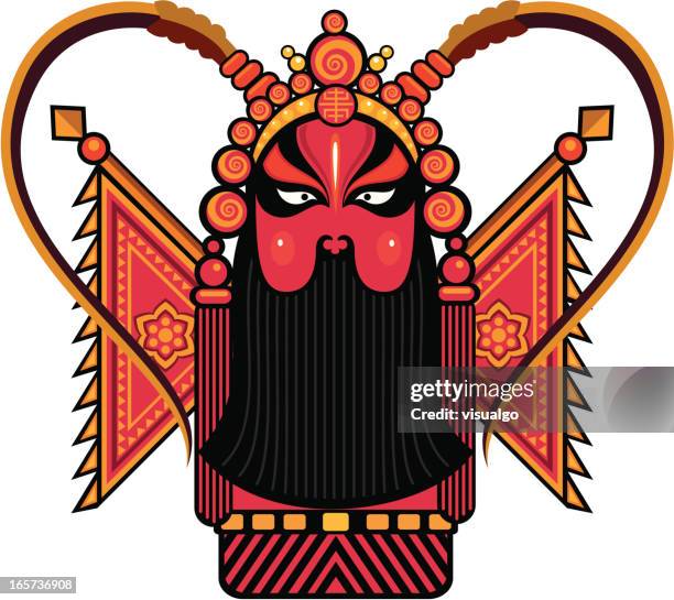 stockillustraties, clipart, cartoons en iconen met beijing opera character - chinese opera