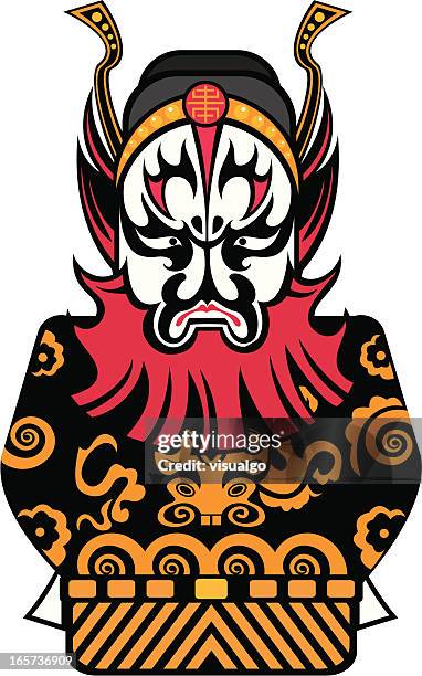 beijing opera character - peking opera stock illustrations