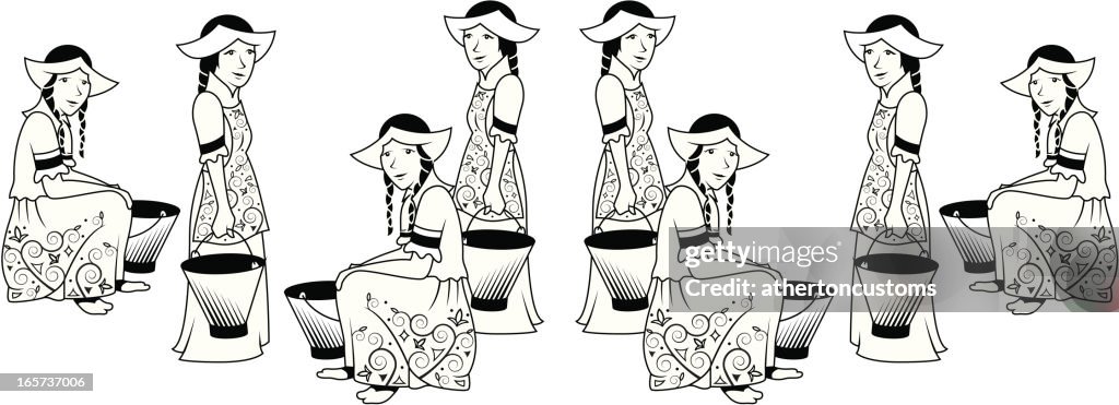 Eight Maids A-Milking