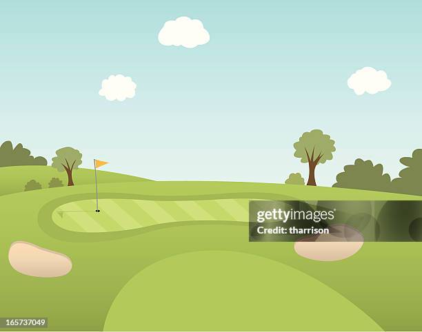 golf – loch hintergrund - putting green stock-grafiken, -clipart, -cartoons und -symbole