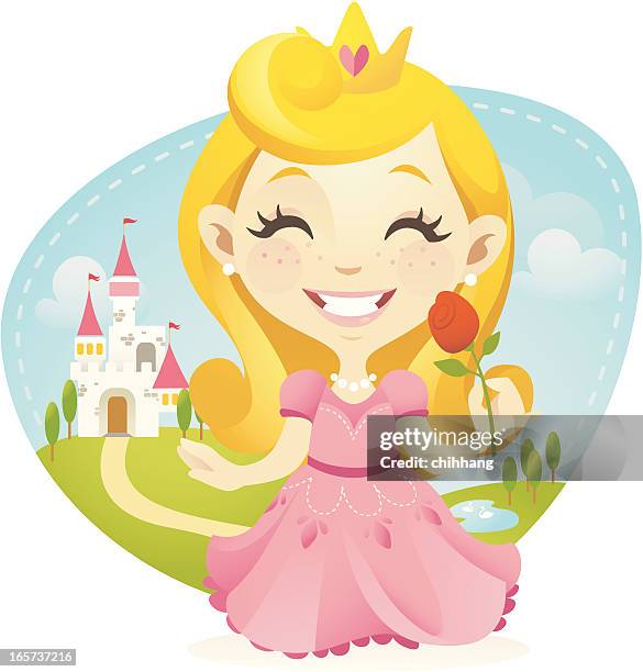 little princess - princess stock illustrations