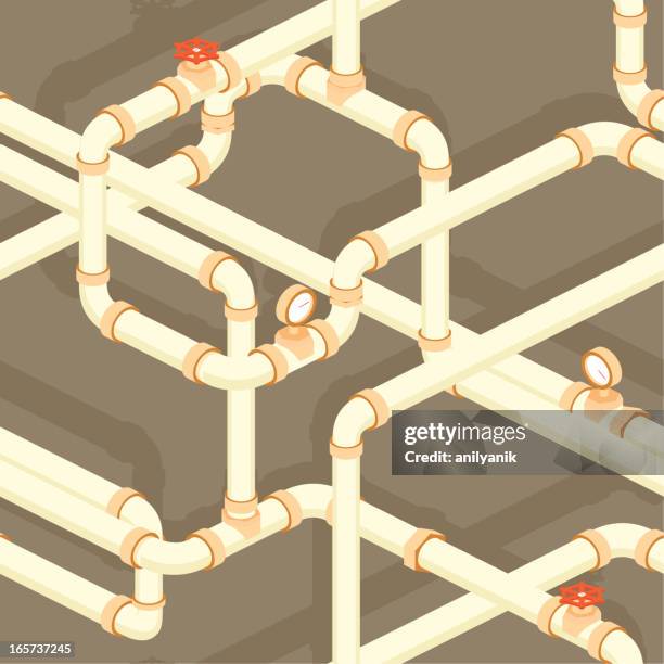 down the drain - plumber tools background stock illustrations