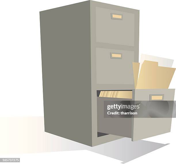 illustrations, cliparts, dessins animés et icônes de dessin meuble classeur - filing cabinet