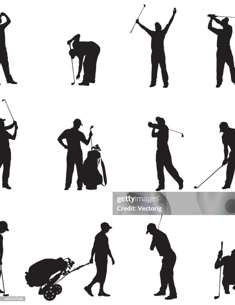 Golfer Silhouettes