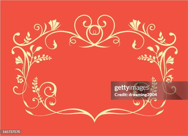 flora border - wedding border stock illustrations