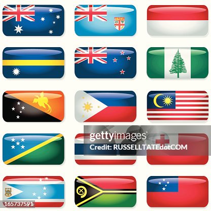 Australia -NZ and Sth Pacific Rectangular Flags Australia -NZ and Sth Pacific Rectangular Flags
