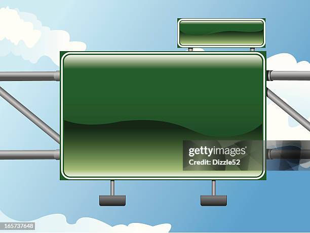 shiny highway sign - blank interstate sign stock illustrations